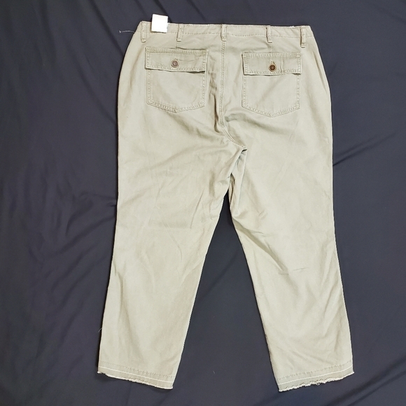 Blue Spice Olive high waist cropped pants size 14 - Picture 3 of 5